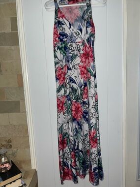 Love Floral Maxi Dress - Pink, Green & Blue